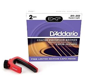 (2 SET) AKUSTİK GİTAR TEL SETİ, 11-52, COATED PHOS - EXP26-2DCAPO